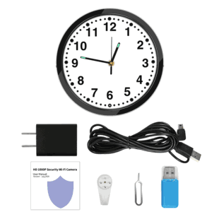 1080P WiFi Round Wall Clock Hidden Spy Camera with invisible Night Vision Great for Home or Office