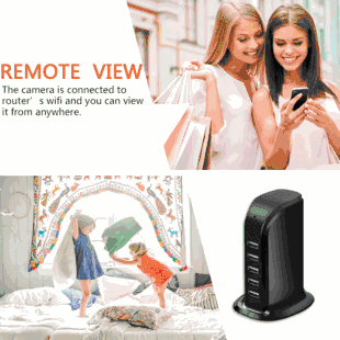 5 Port WiFi Charger Hidden Spy Camera Tuya App Live View & Recording