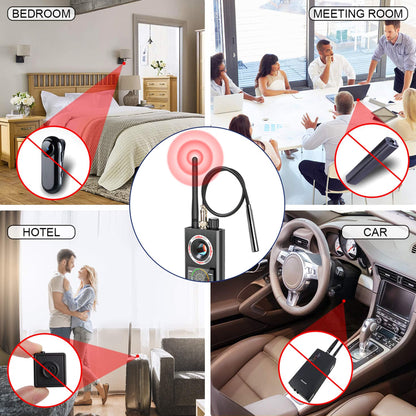 Multi-Purpose Handheld Wireless RF Signal, GPS Tracker & Camera Detector