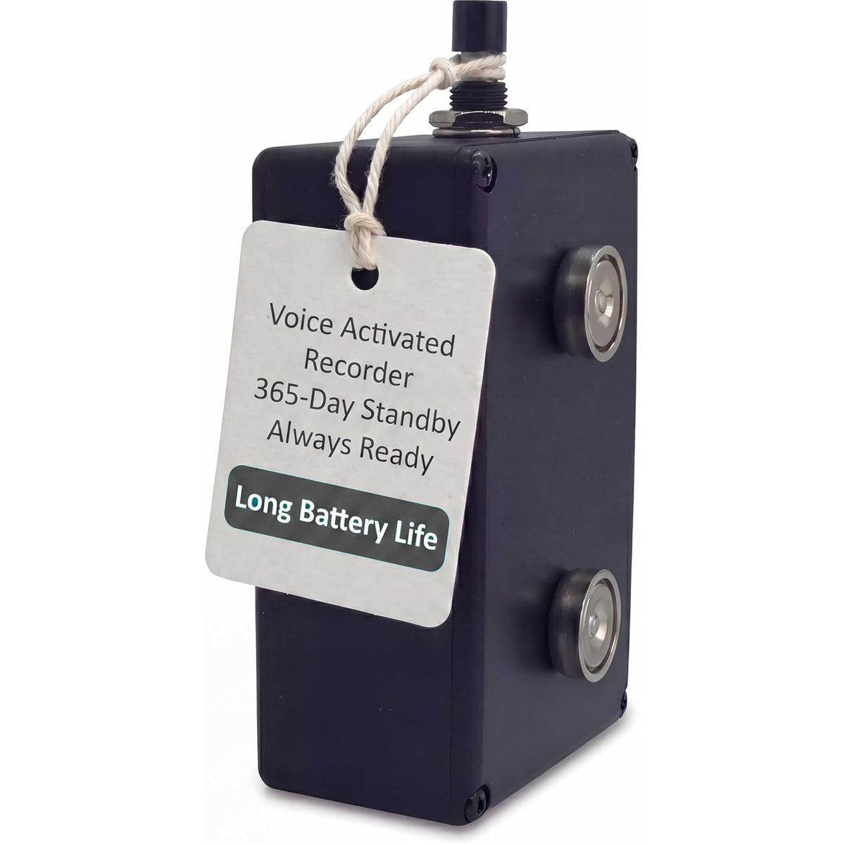 Black Vox Internal 365-Day Long-Life Covert Audio Recorder & Spy Bug
