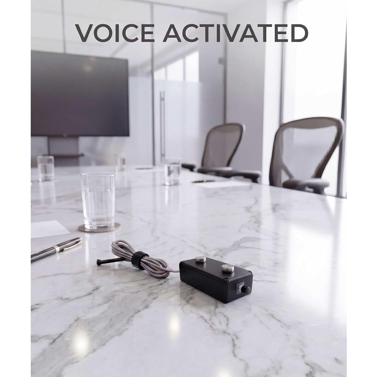 Black Vox Extended External Lead Voice-Activated Digital Audio Recorder
