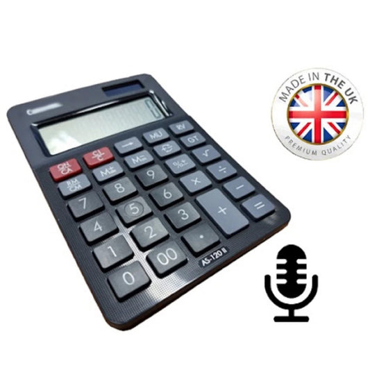 Calculator Voice-Activated Audio Recorder: 75-Day Battery Professional Device