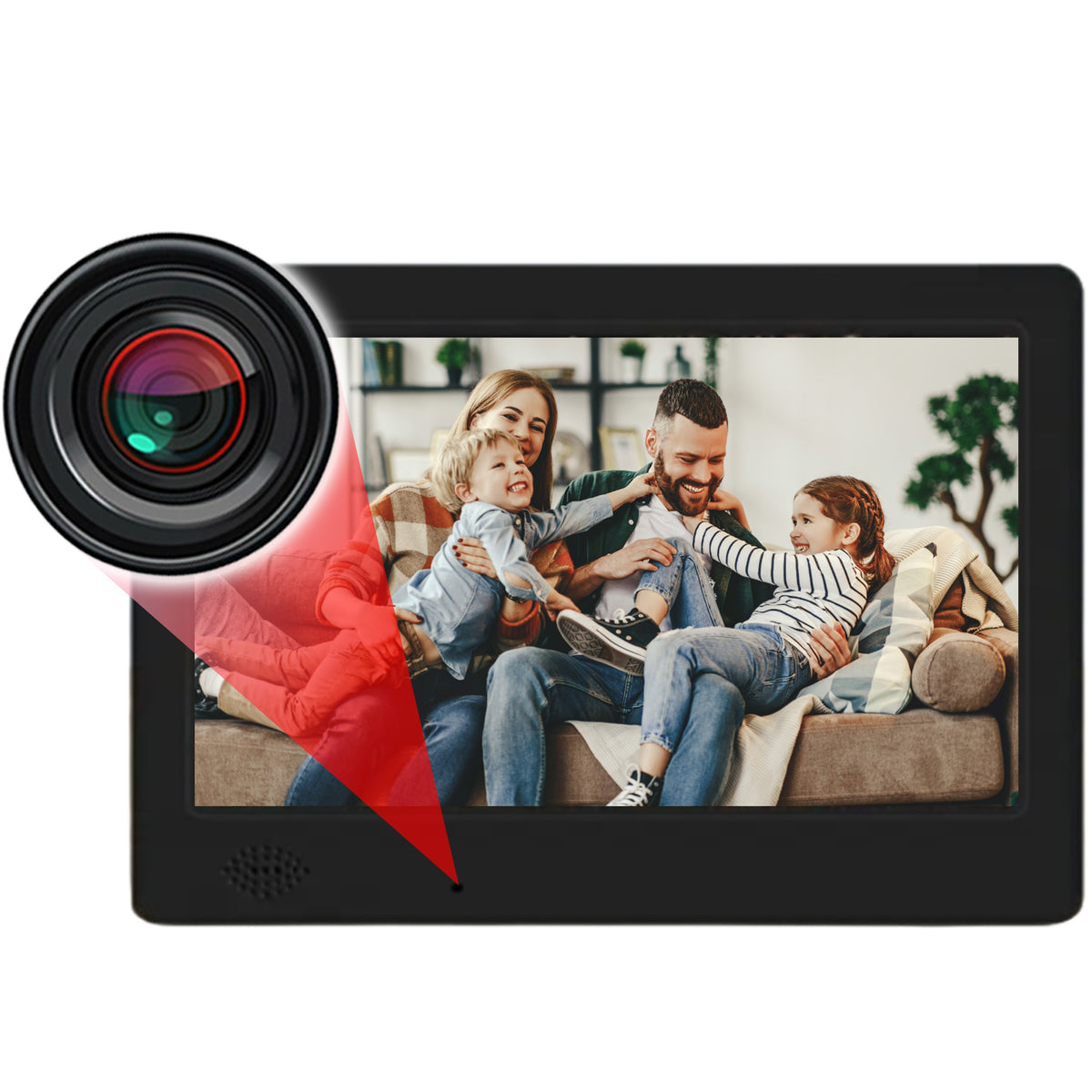 Cámara espía oculta con marco de fotos digital y reloj | Cámara espía WiFi 1080P con audio, detección de movimiento y 128 GB de memoria - Fabricada a medida en EE. UU.