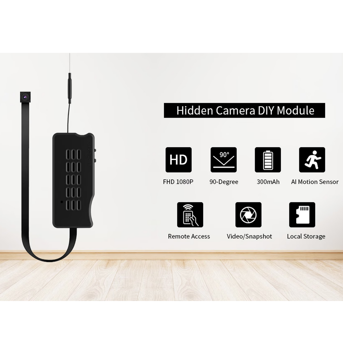 DIY Compact WiFi Security Camera Module with Remote Viewing