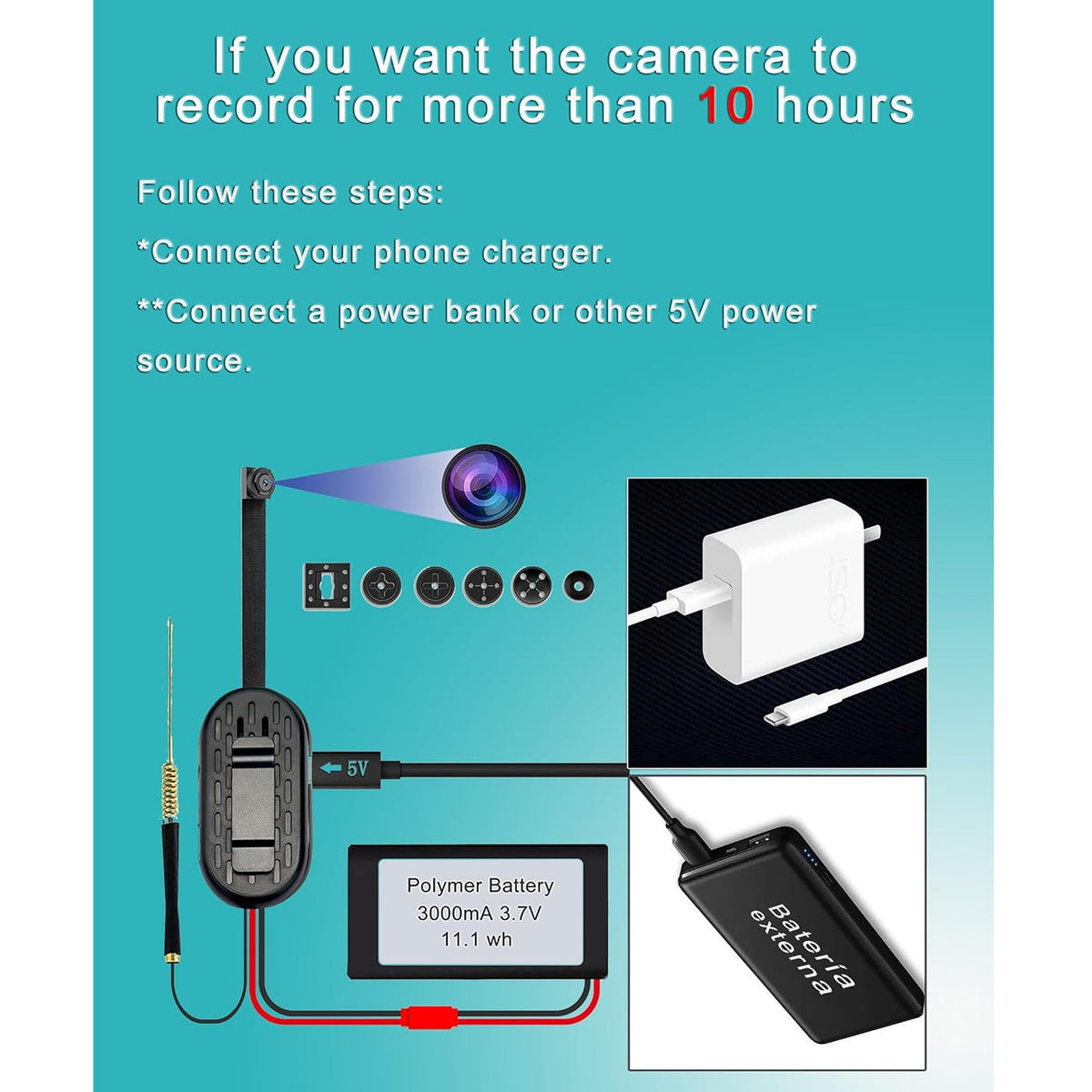DIY Small Dual Band WiFi Hidden Camera Module | Remote Live View | Audio