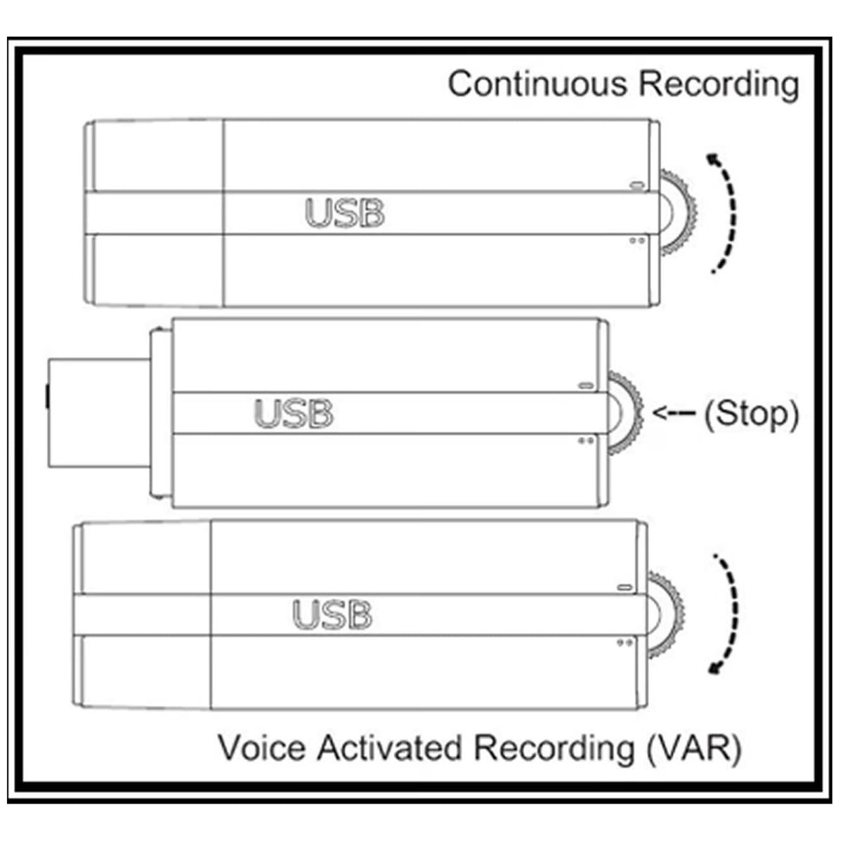 MQ-U350 Voice-Activated 8GB USB Digital Audio Recorder