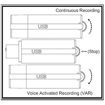 MQ-U350 Voice-Activated 8GB USB Digital Audio Recorder