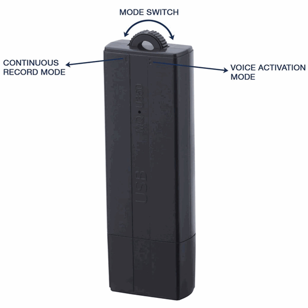 MQ16-U350 Voice Activated Digital Audio Mini Recording Device / Recorder - 16GB - 576 Hour - 25 Day Battery