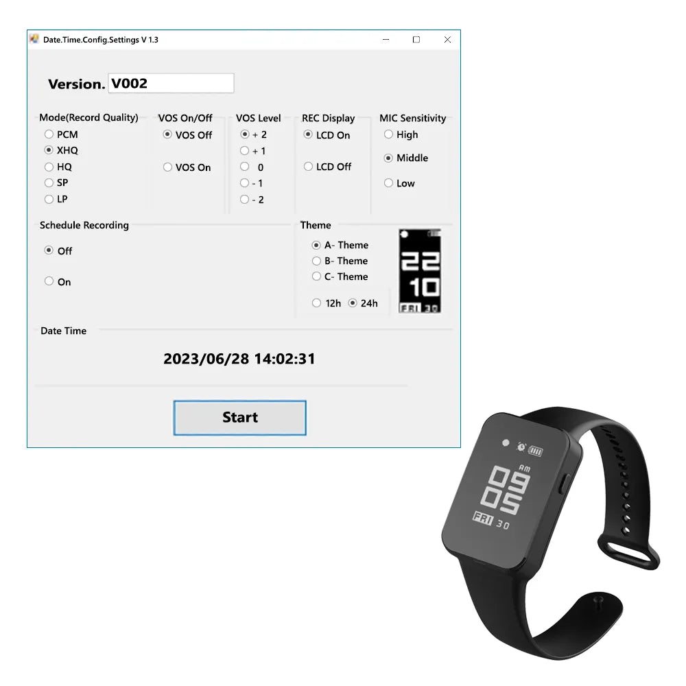 Voice Activated PCM Audio Recording Watch | 33-Hour Covert Smart Wearable Spy Recorder