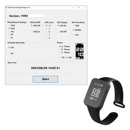 Voice Activated PCM Audio Recording Watch | 33-Hour Covert Smart Wearable Spy Recorder