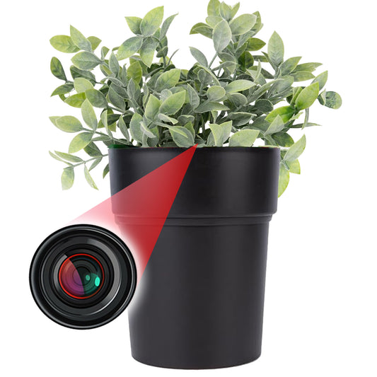 1080P HD Wi-Fi Decorative Plant Security Camera with 54-Hour Battery Life & 128GB Storage | Custom Assembled in USA