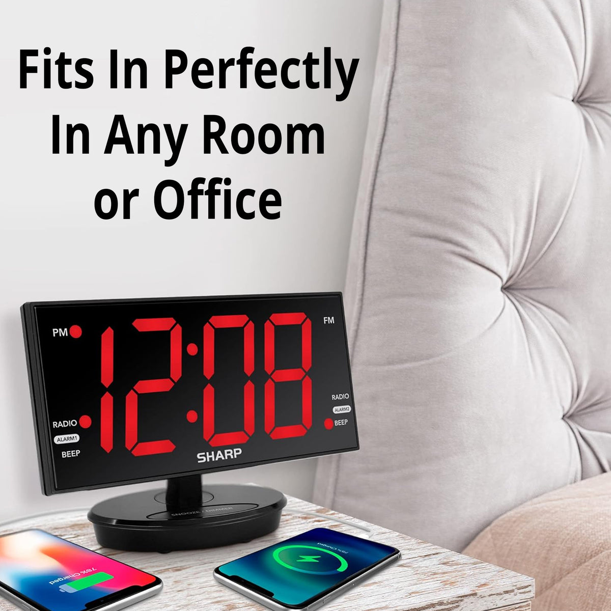 1080P HD Wi-Fi Alarm Clock Radio Security Camera with Swivel Display, 128GB Storage | Pro Series | Custom Assembled in USA