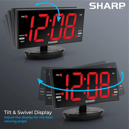 1080P HD Wi-Fi Alarm Clock Radio Security Camera with Swivel Display, 128GB Storage | Pro Series | Custom Assembled in USA