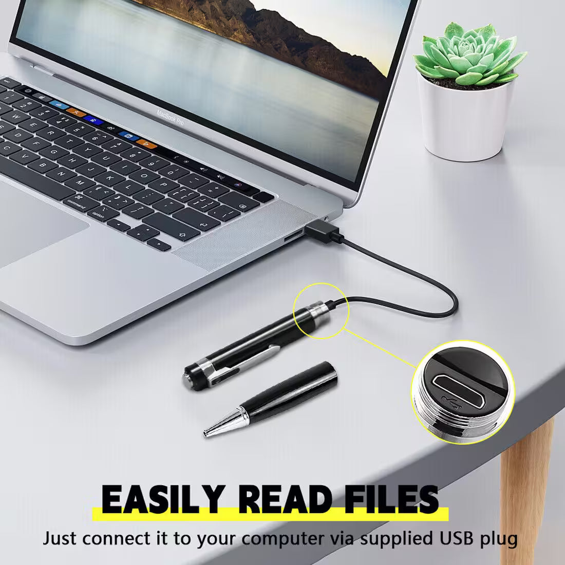 V7 Professional 1080P HD Writing Pen Recorder with Audio and 32GB SD Card