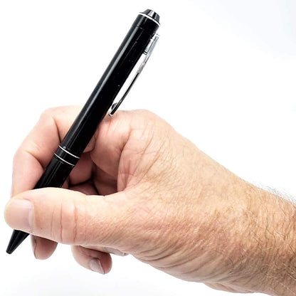 Working ink pen nib and bottom housing of the MQ78 slim-line spy audio recording pen