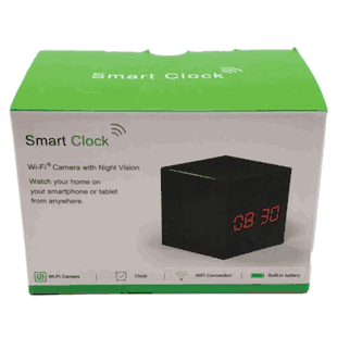 Cube Desk Clock Hidden WiFi Spy Camera with Audio Alarm Clock Bluetooth Speaker with Invisible Night Vision