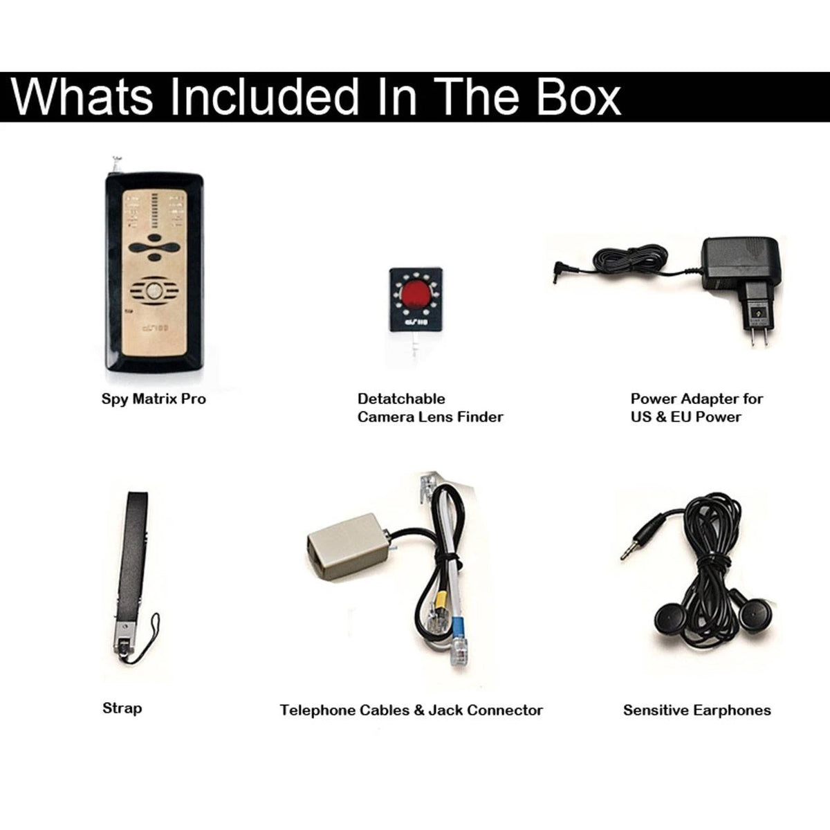 All-in-1 TSCM Bug Detector & Hidden Spy Camera Sweep Kit with Laser Tap Detection (10MHz – 10GHz)