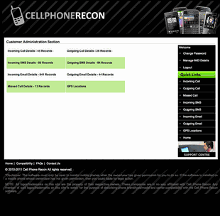 Cellphone Recon Spy Software Phone Tracker Text Message Reader