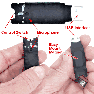 Custom Built Voice Activated Spy Audio Recorder w/ Extremely Sensitive Microphone For Long Distance Recording by Kawtco