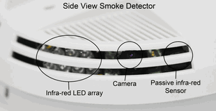 Battery Operated 4K Hidden Camera Smoke Detector / Alarm with Motion Detection and IR Night Vision
