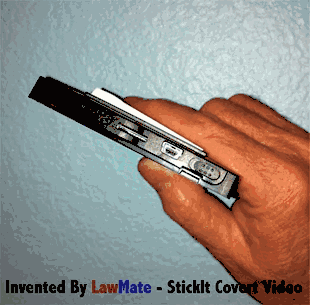 Motion Activated Covert Hidden Camera/ Spy Cam Stick It Camera Law Mate w/ DVR