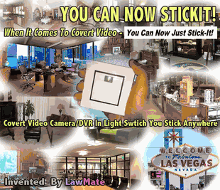 Motion Activated Covert Hidden Camera/ Spy Cam Stick It Camera Law Mate w/ DVR