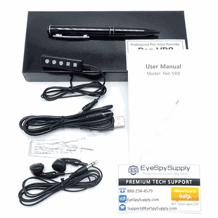 Slim Line Voice Activated Covert Digital Spy Pen Audio Recorder