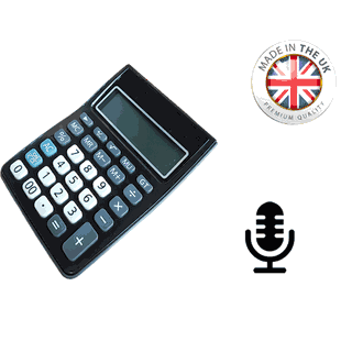 Spy Calculator Voice Activated Audio Recorder 75 Day Battery Black Vox