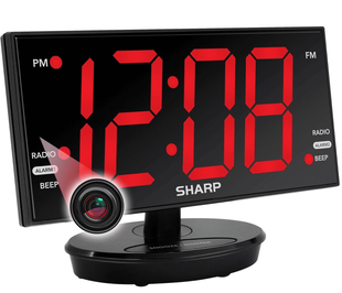 Spy Camera 1080P Hidden Camera Built into a SHARP Alarm Clock Radio Nanny Cam