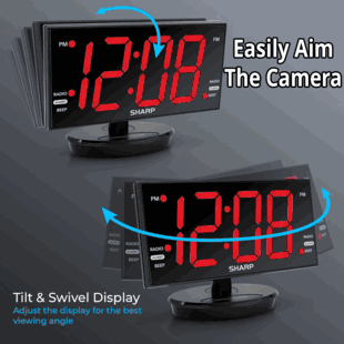 Spy Camera 1080P Hidden Camera Built into a SHARP Alarm Clock Radio Nanny Cam
