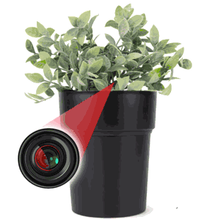 WiFi Hidden Camera w/ Audio Plant/Flower Pot Spy/Nanny Cam Motion Activated with Long Battery Life - Custom Made In House in the USA