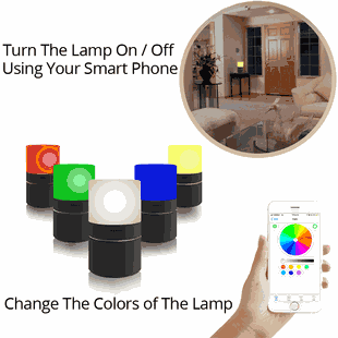 WiFi LED Lamp Hidden Spy Camera Desk Table IR Night Vision Motion Activated Security Live View
