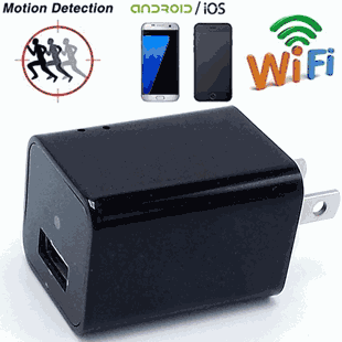 WiFi Hidden Spy Camera | 1080P HD Video | USB Phone Charger | Audio | Nanny Cam | Remote Viewing & Listening By kawtco
